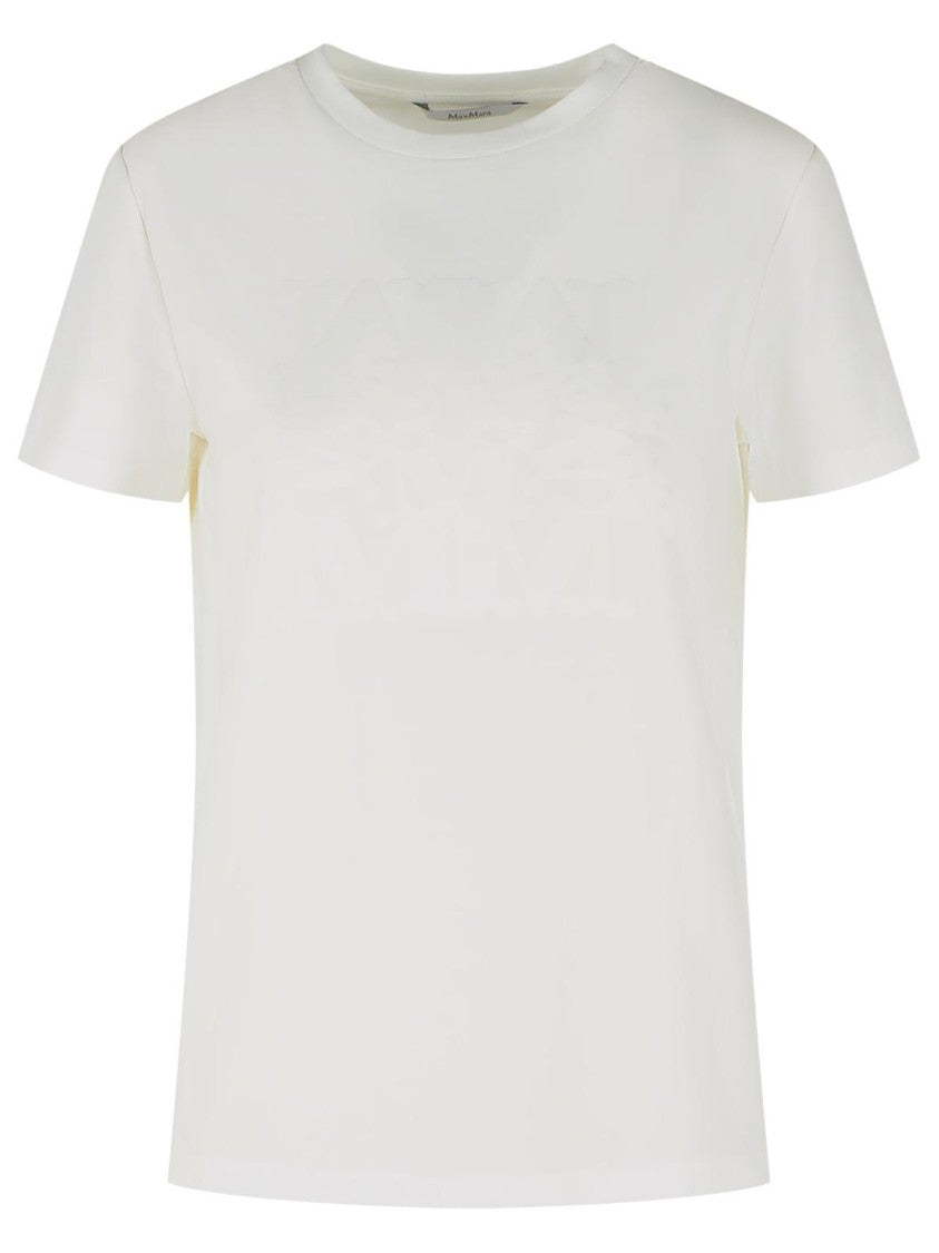 Max Mara White Panfilo Logo-Print Cotton T-Shirt