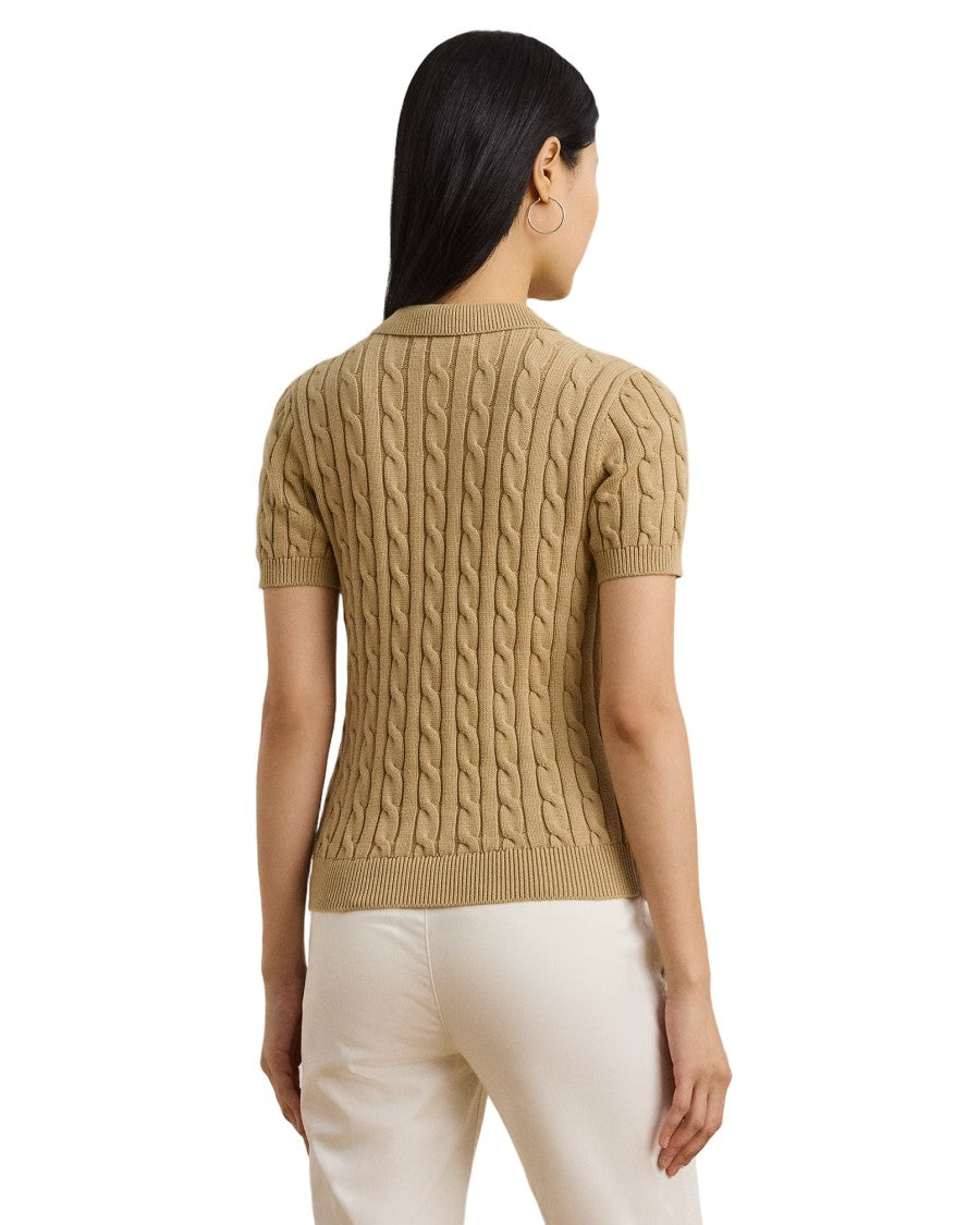 Lauren Ralph Lauren Natrissa Short Sleeve Cable Knit Pullover
