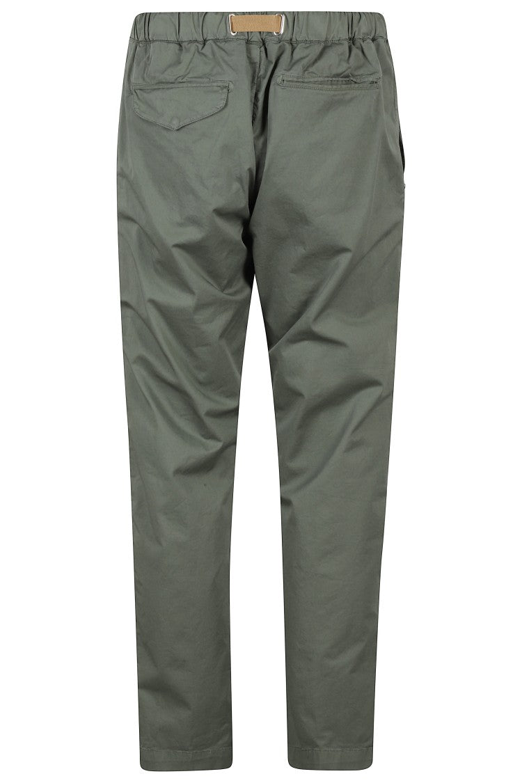 White Sand Relaxed Fit Pants With Elasticized Waistband