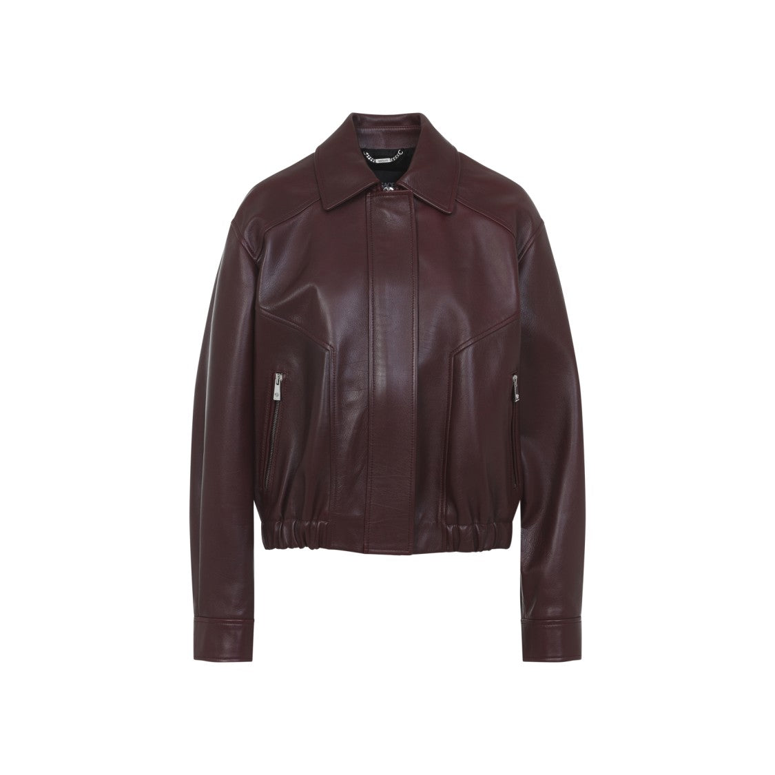 Versace Dark Burgundy Red Leather Bufalo Blouson