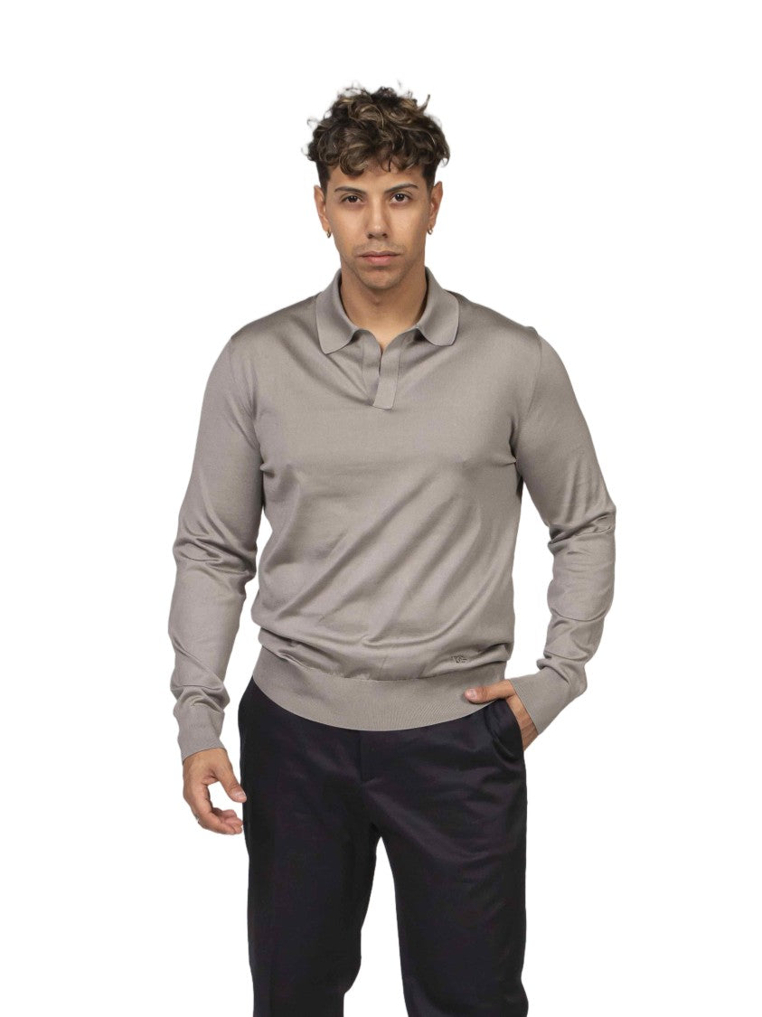 Dolce & Gabbana Fitted Long-Sleeve Polo Shirt