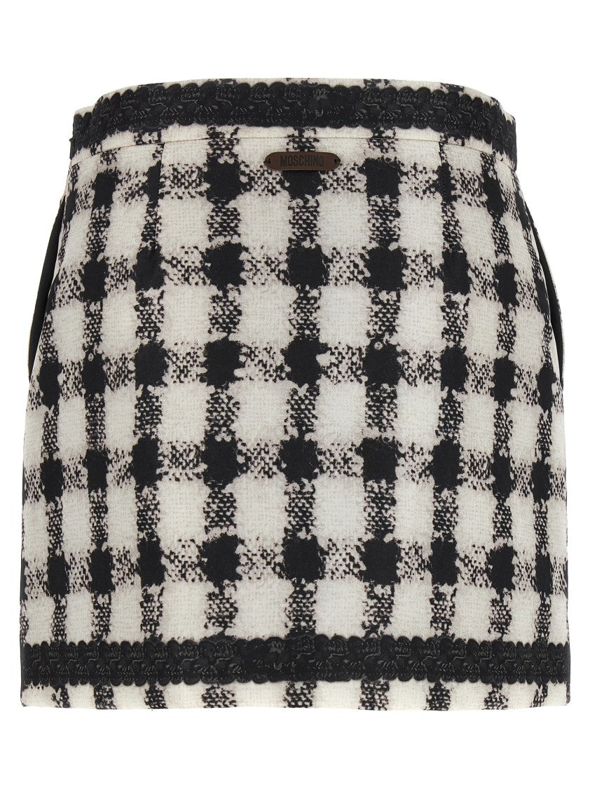 Moschino 'Texture' Print Mini Skirt