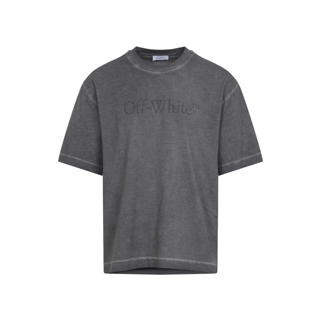 Off-White Washed Charcoal Grey Classic Fit T-Shirt