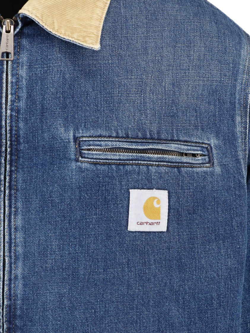 Carhartt Wip Blue Og Detroit Contrast Collar Jacket