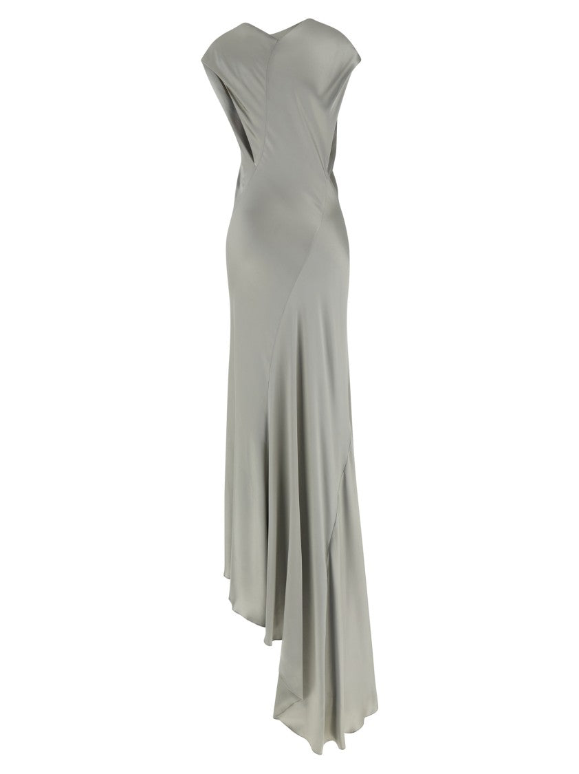 Alberta Ferretti Mermaid Silhouette Satin Evening Dress
