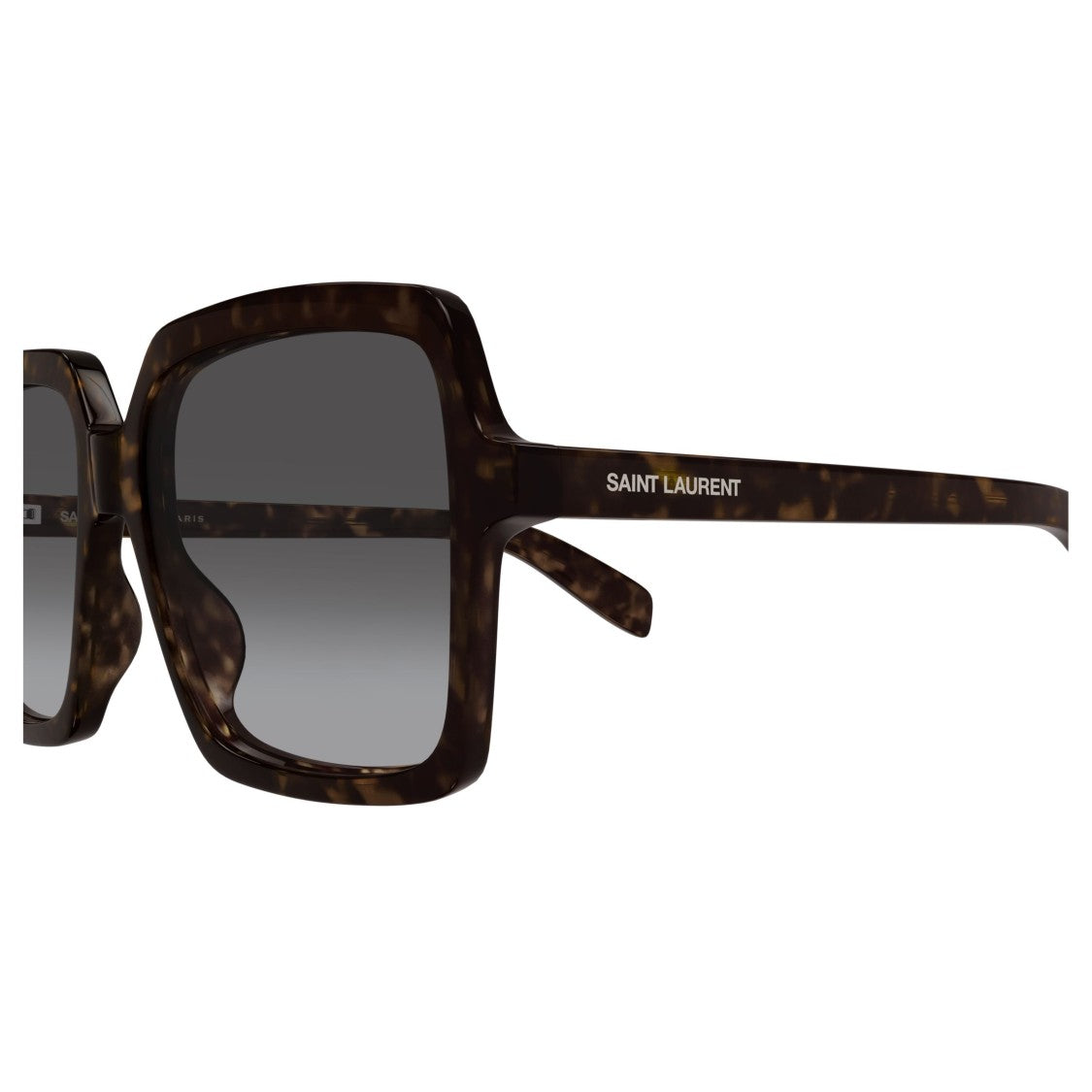 Saint Laurent Oversized Square Sunglasses With Tortoiseshell Pattern And Gradient Lenses