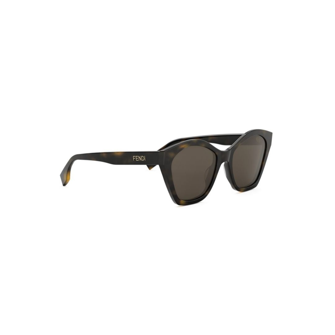 Fendi Fe40175i Tortoiseshell Oversized Cat-Eye Sunglasses