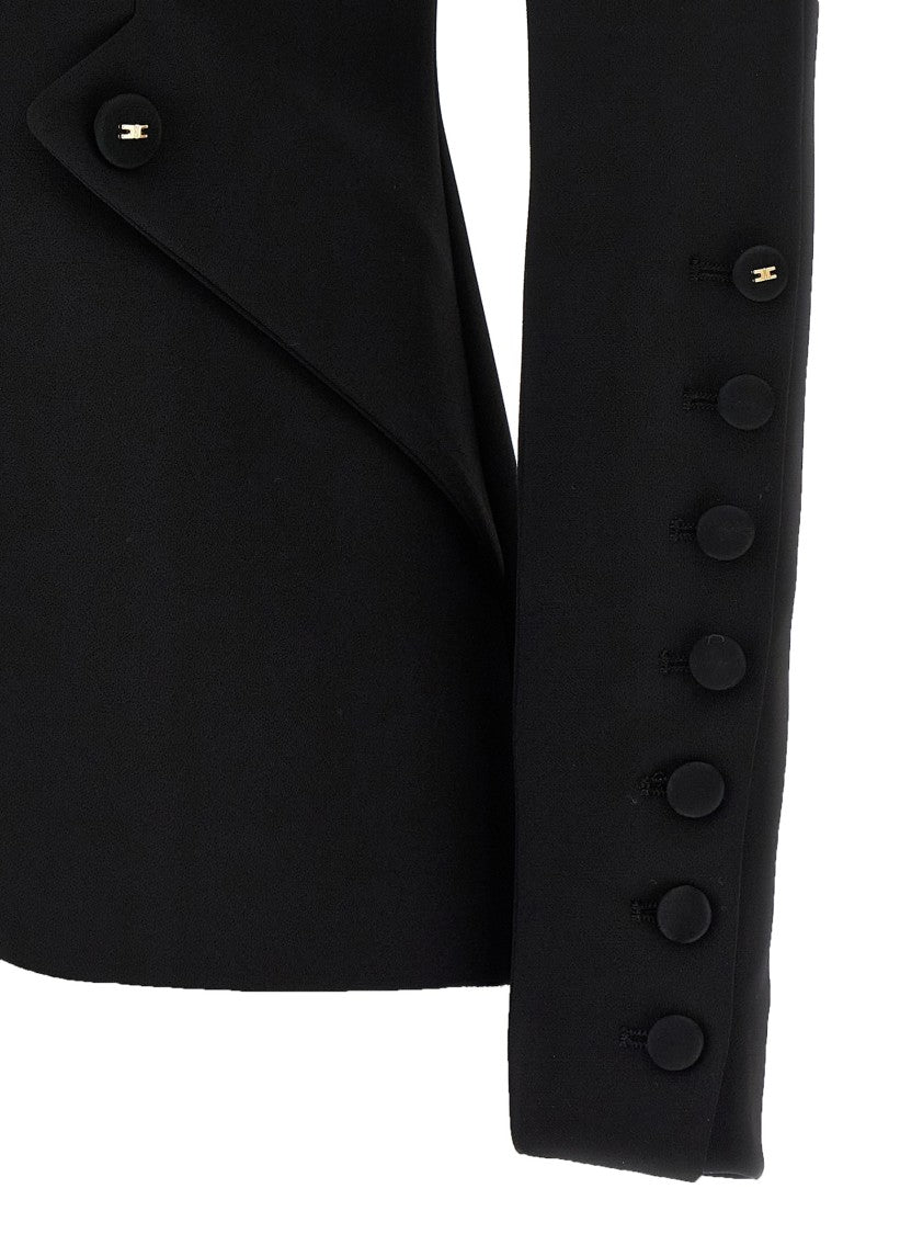 Elisabetta Franchi Lightweight Single-Breasted Tuxedo Blazer