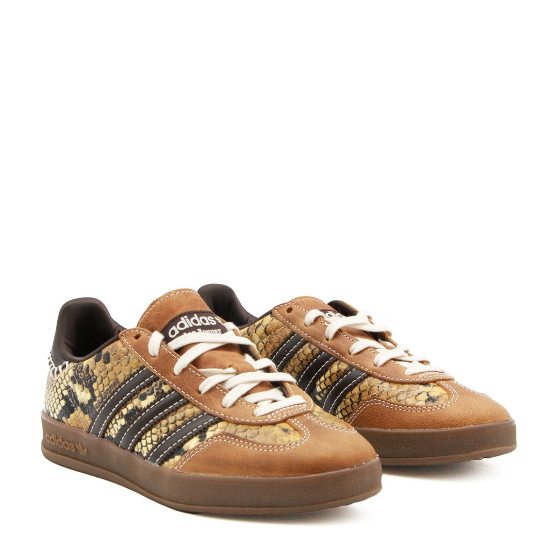 Adidas By Wales Bonner Brown Leather Gazelle Snake Sneakers