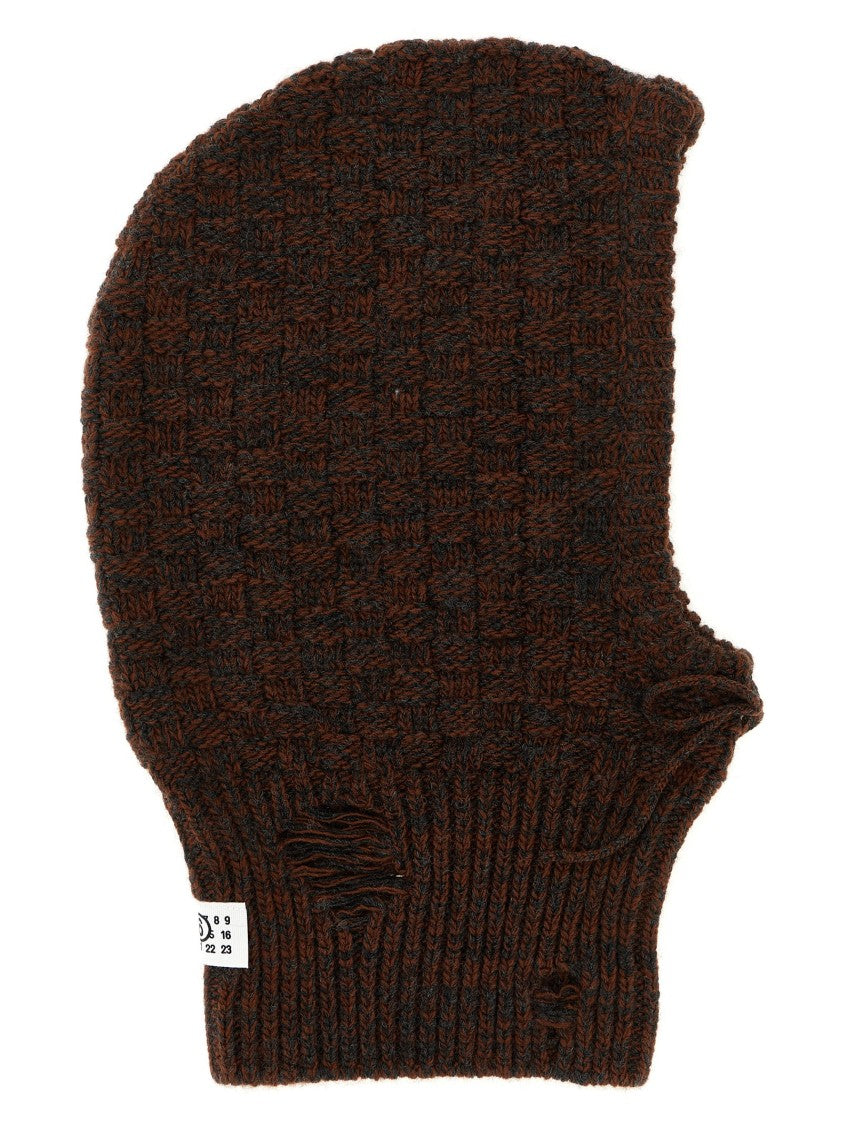 Mm6 By Maison Margiela Distressed Wool Balaclava