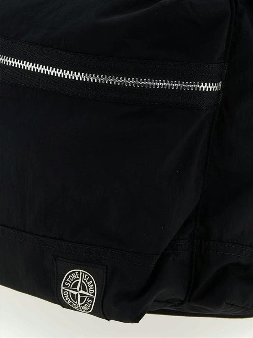 Stone Island Minimalist Black Polyamide Backpack By Stone Island