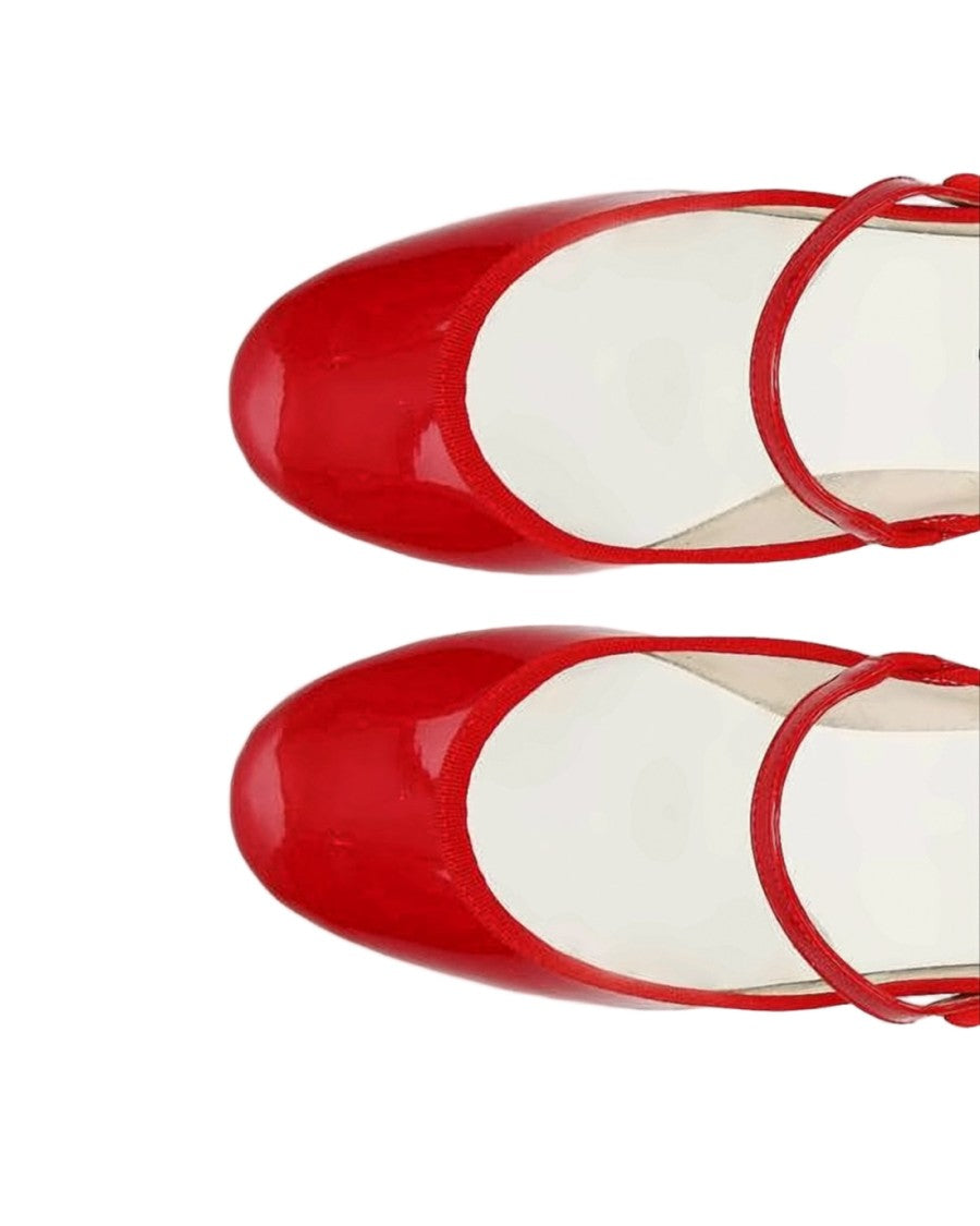 Repetto Glossy Red Calf Leather Pumps