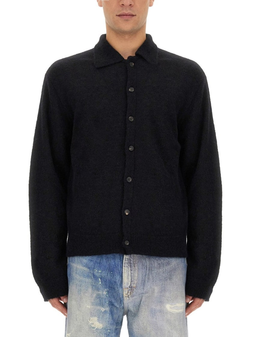 Our Legacy Button-Down Classic Collar Alpaca-Blend Cardigan