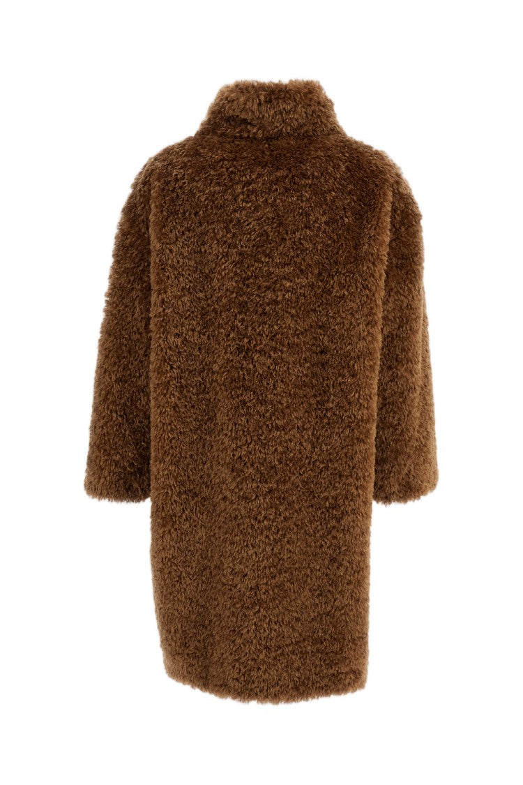 Herno Beige Soft Faux Fur Coat