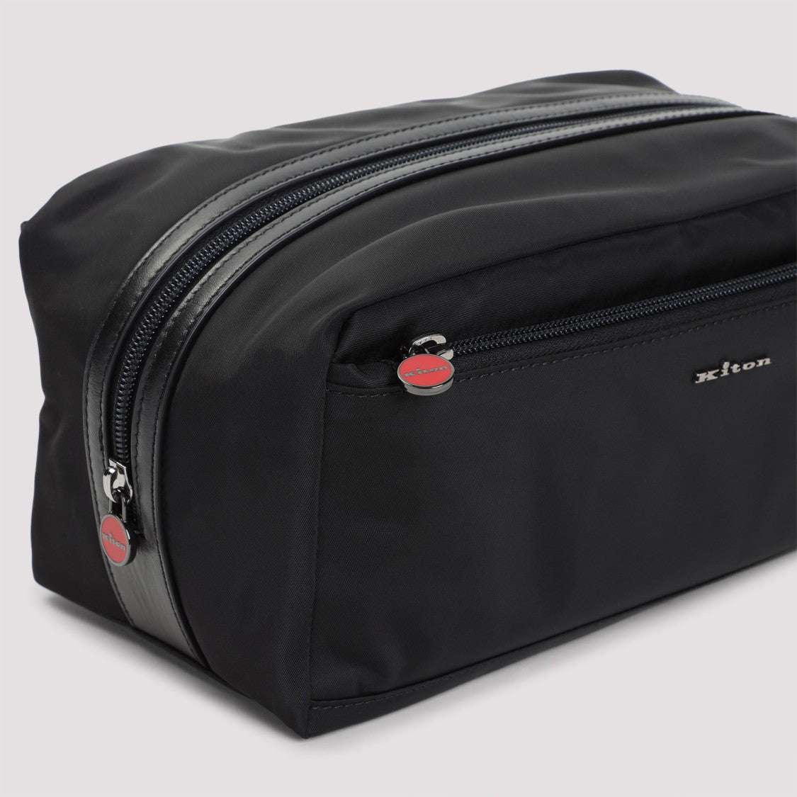 Kiton Compact Black Bag With Subtle Logo