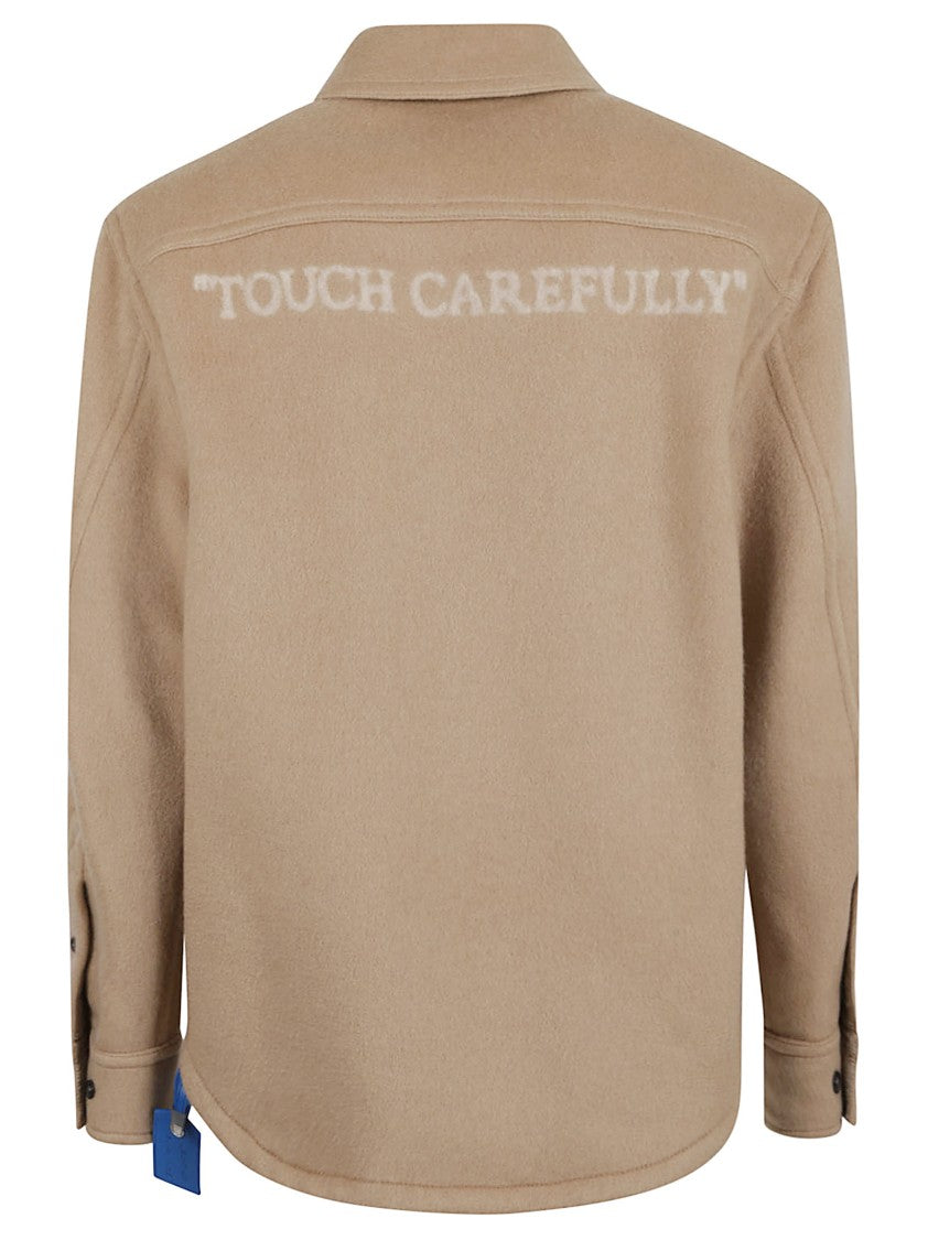 Off-White Tailored Cashmere Shirt With Minimalist Design