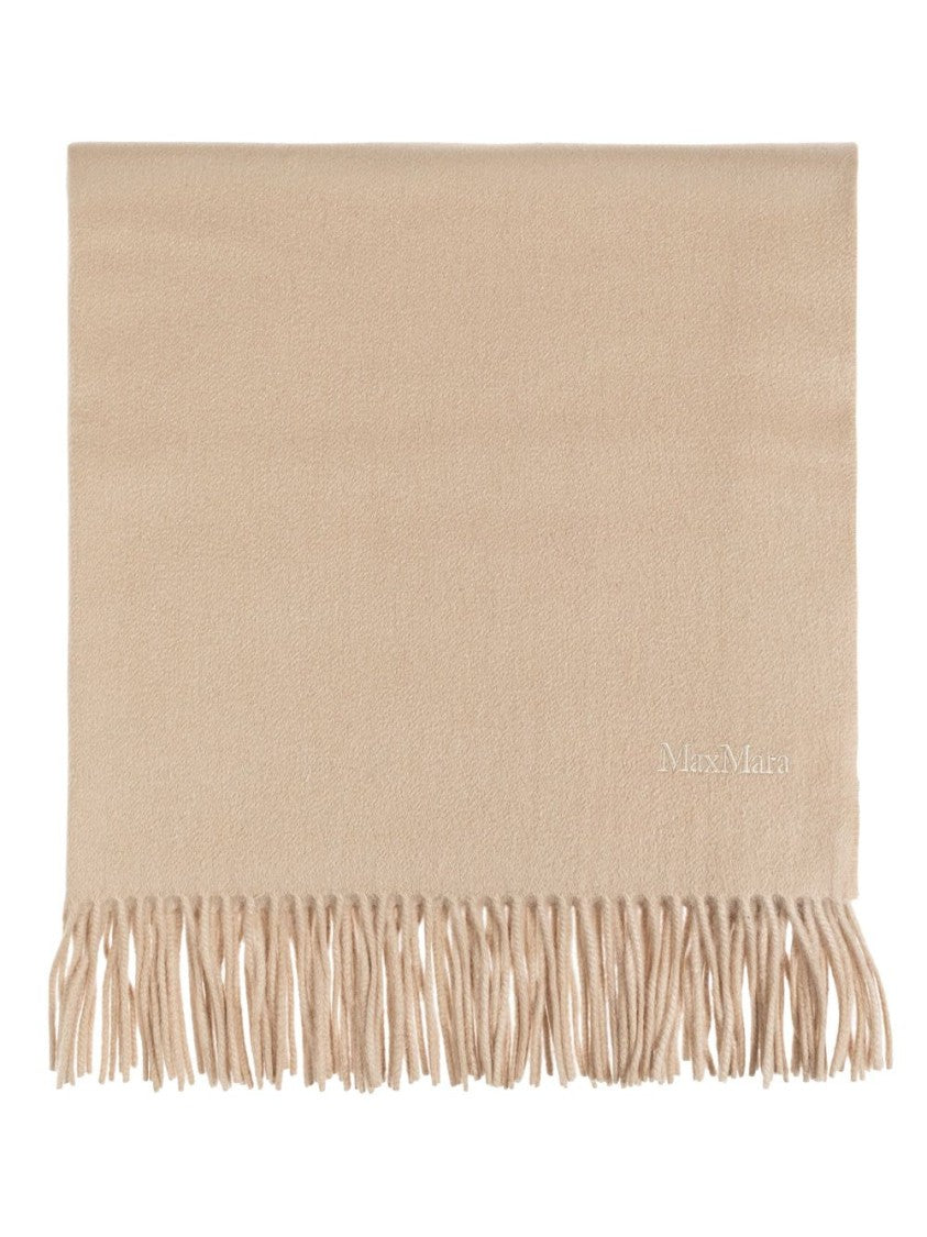 Max Mara Cashmere Baci Scarf With Fringed Edges