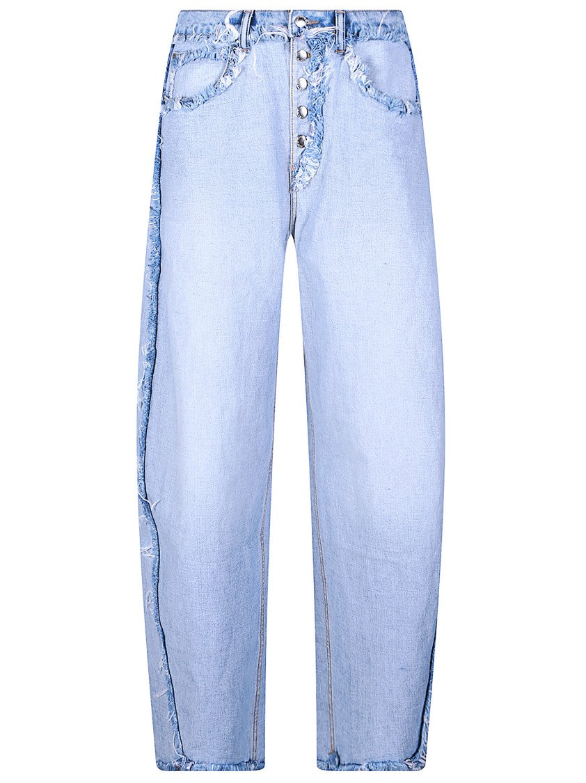 Alexander Wang Light Blue Embossed Logo Jeans