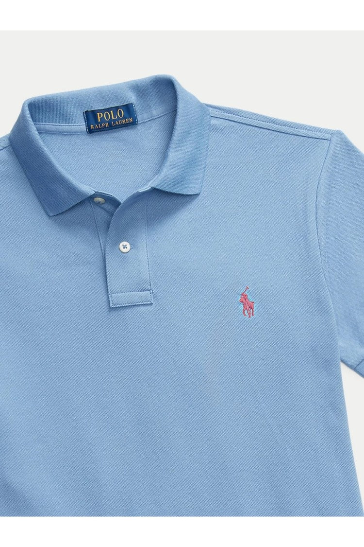 Polo Ralph Lauren Classic Blue Cotton Polo Shirt