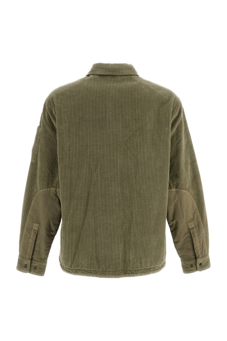 C.P. Company Green Padded Corduroy Goggle Overshirt