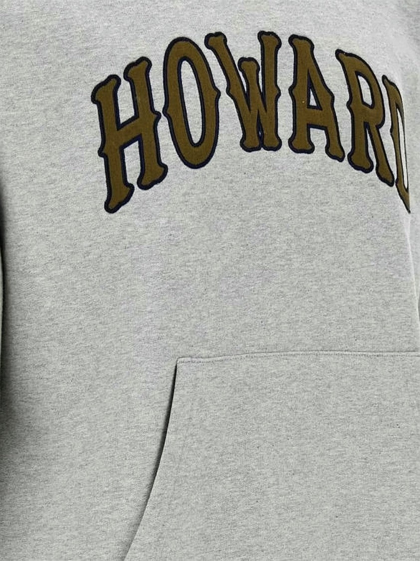 Wales Bonner Cropped Hoodie With Contrasting Drawstring And Bold Lettering