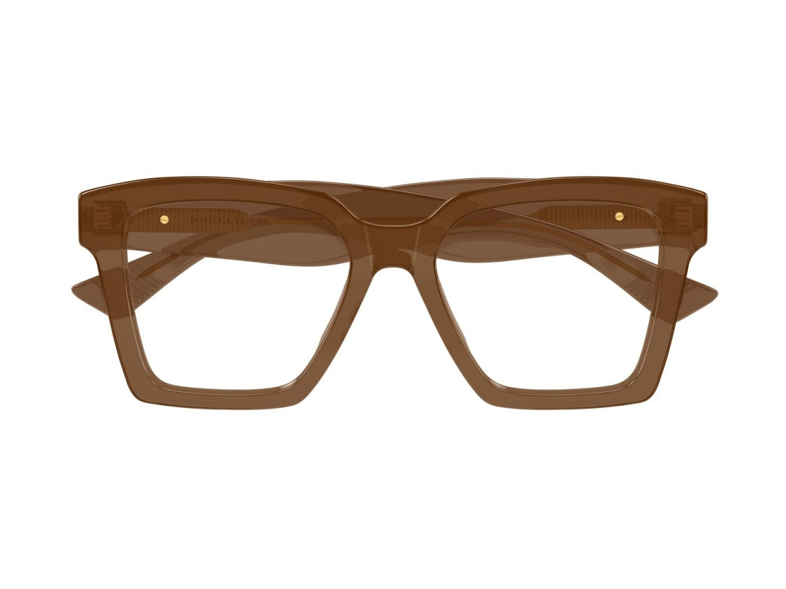 Bottega Veneta Gold Bv1458o Recycled Acetate Oversized Square Eyeglasses