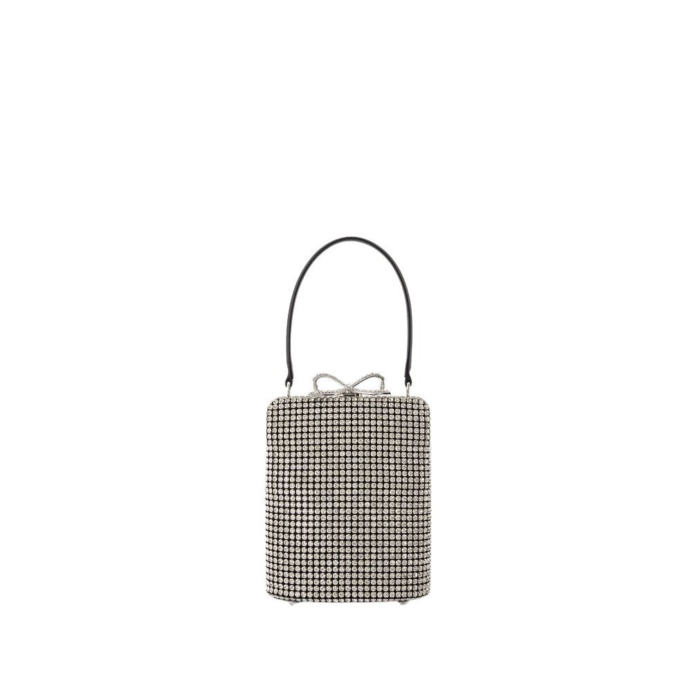 Self-Portrait Crystal Fishnet Bag - Synthetic - Silver