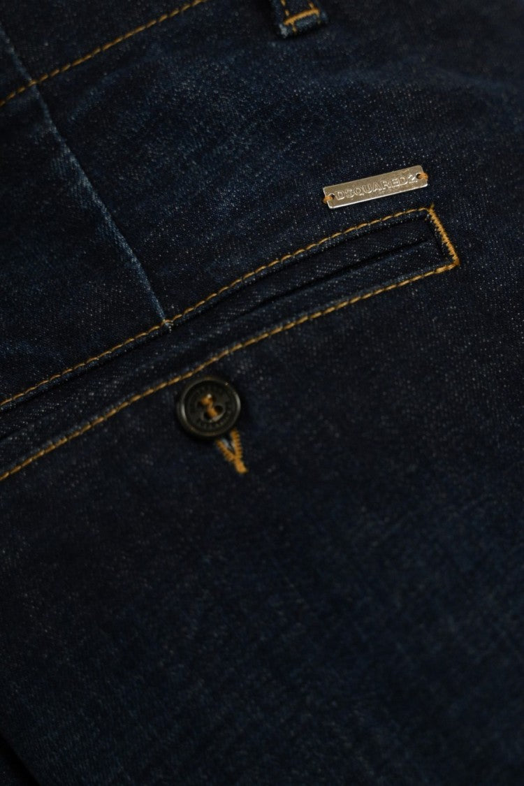 Dsquared2 Contemporary Relaxed-Fit Soft Texture Denim Trousers