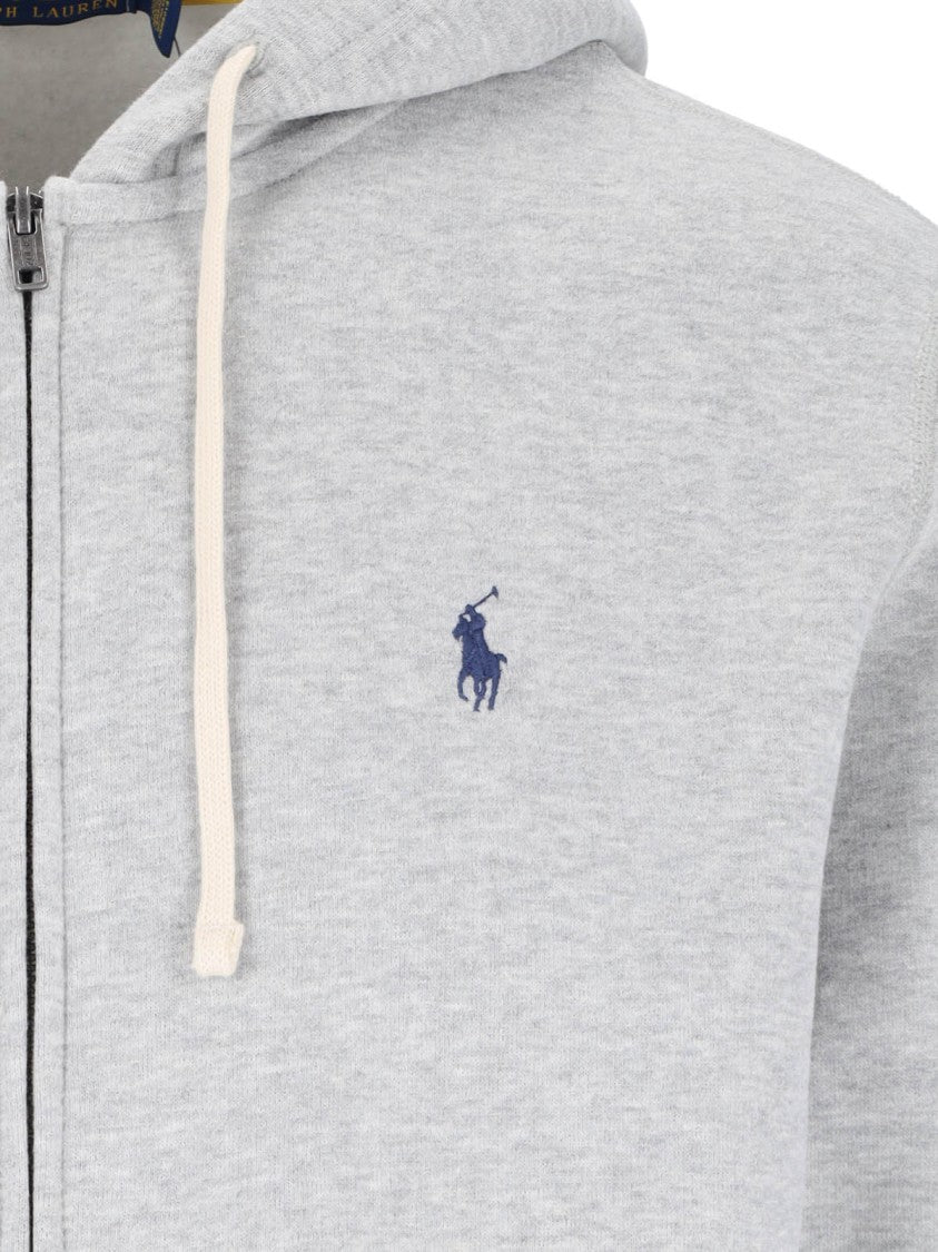 Polo Ralph Lauren Logo Zip Hoodie – Grey