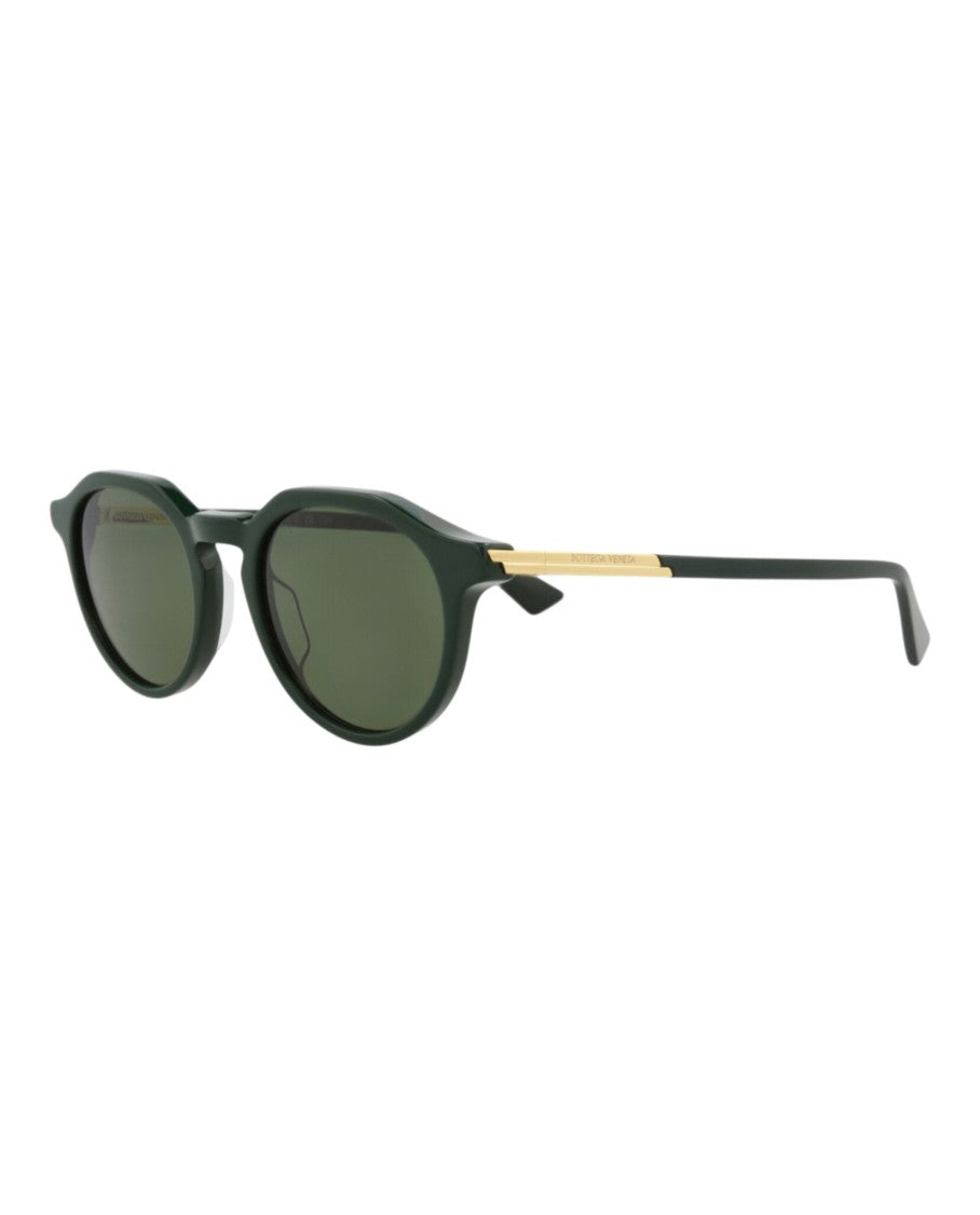 Bottega Veneta Round-Frame Recycled Acetate Sunglasses