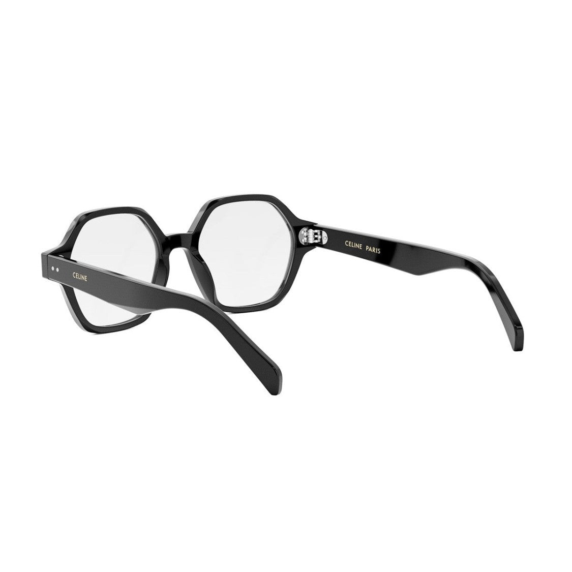 Celine Black Thin Geometric Acetate Glasses