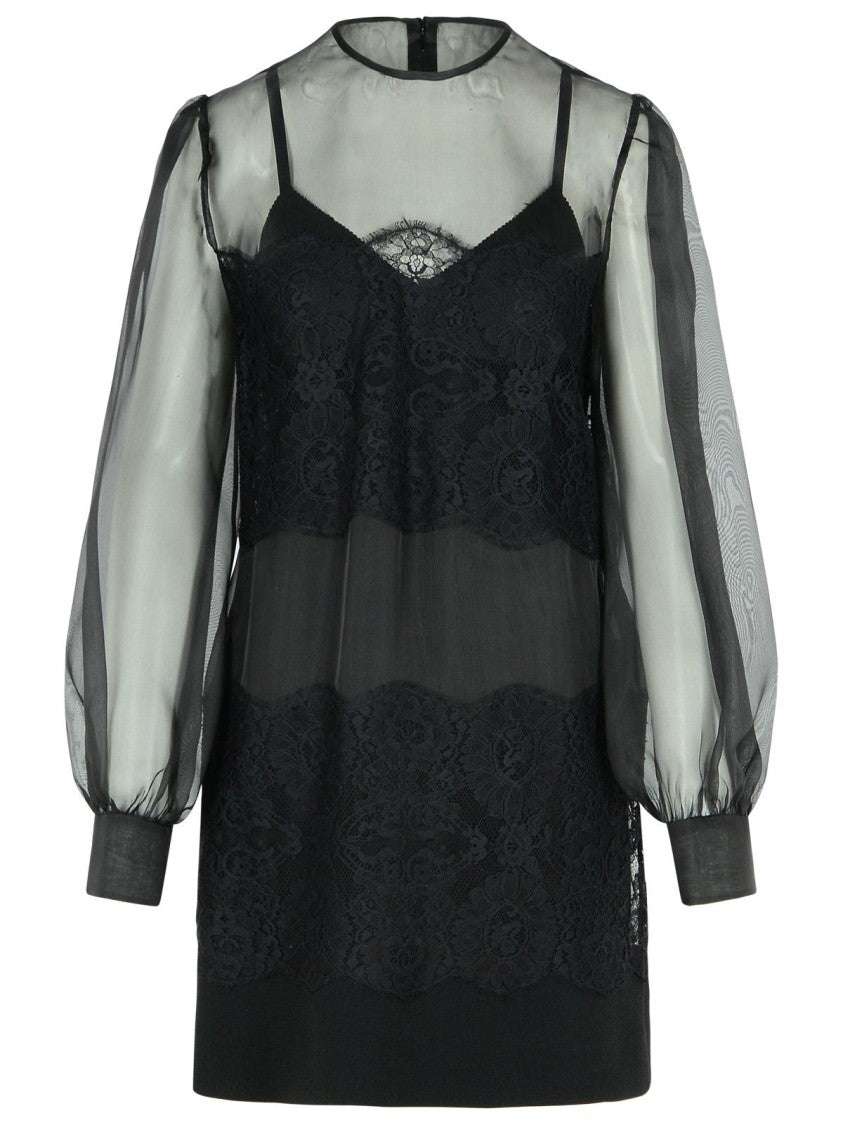 Dolce & Gabbana Black Silk Organza Dress