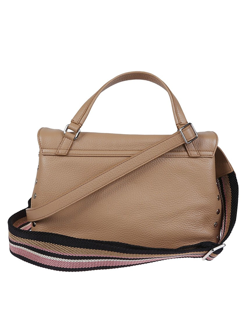 Zanellato Structured Leather Handbag With Polished Metallic Clasp