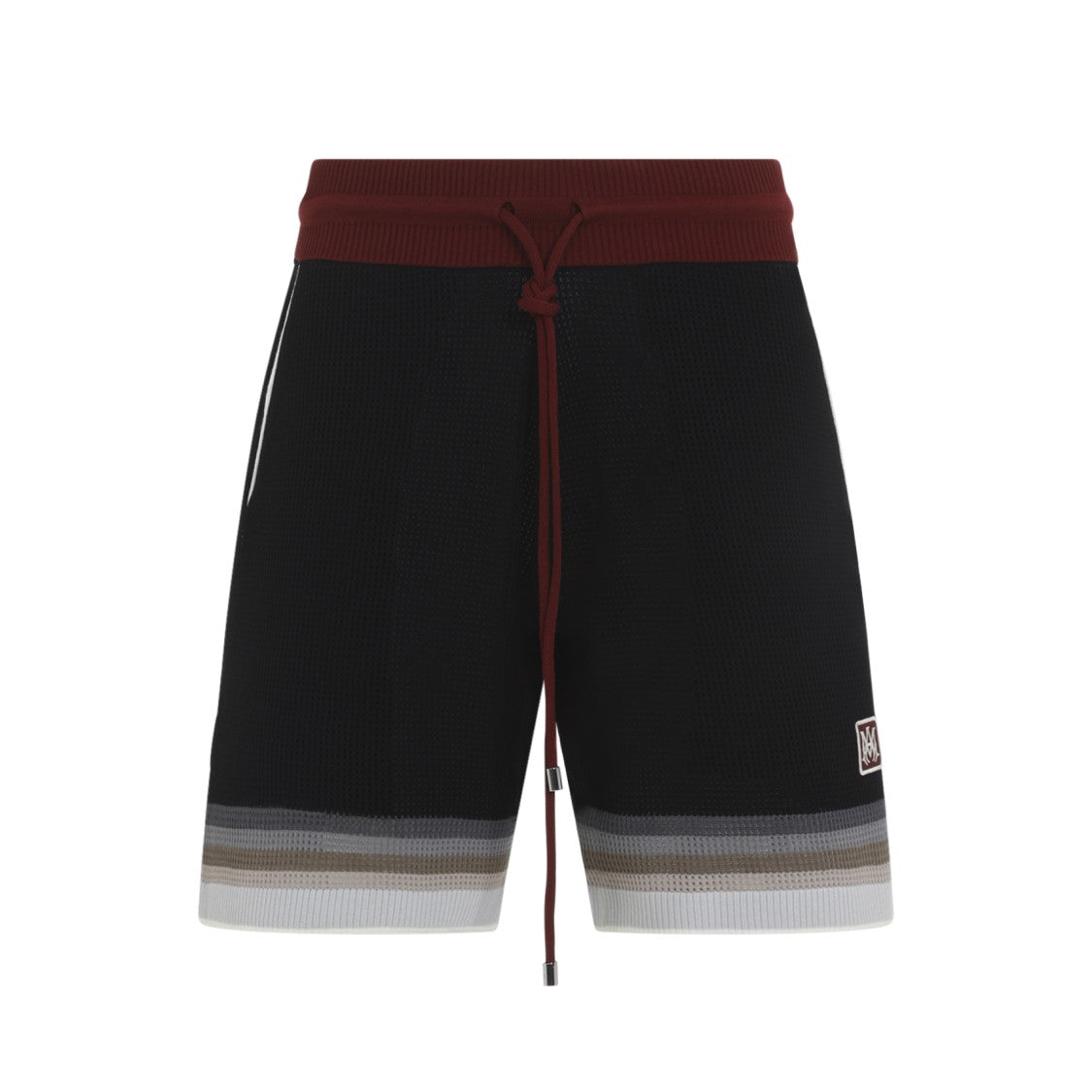 Amiri Textured Knit Bermuda Shorts With Contrasting Drawstring