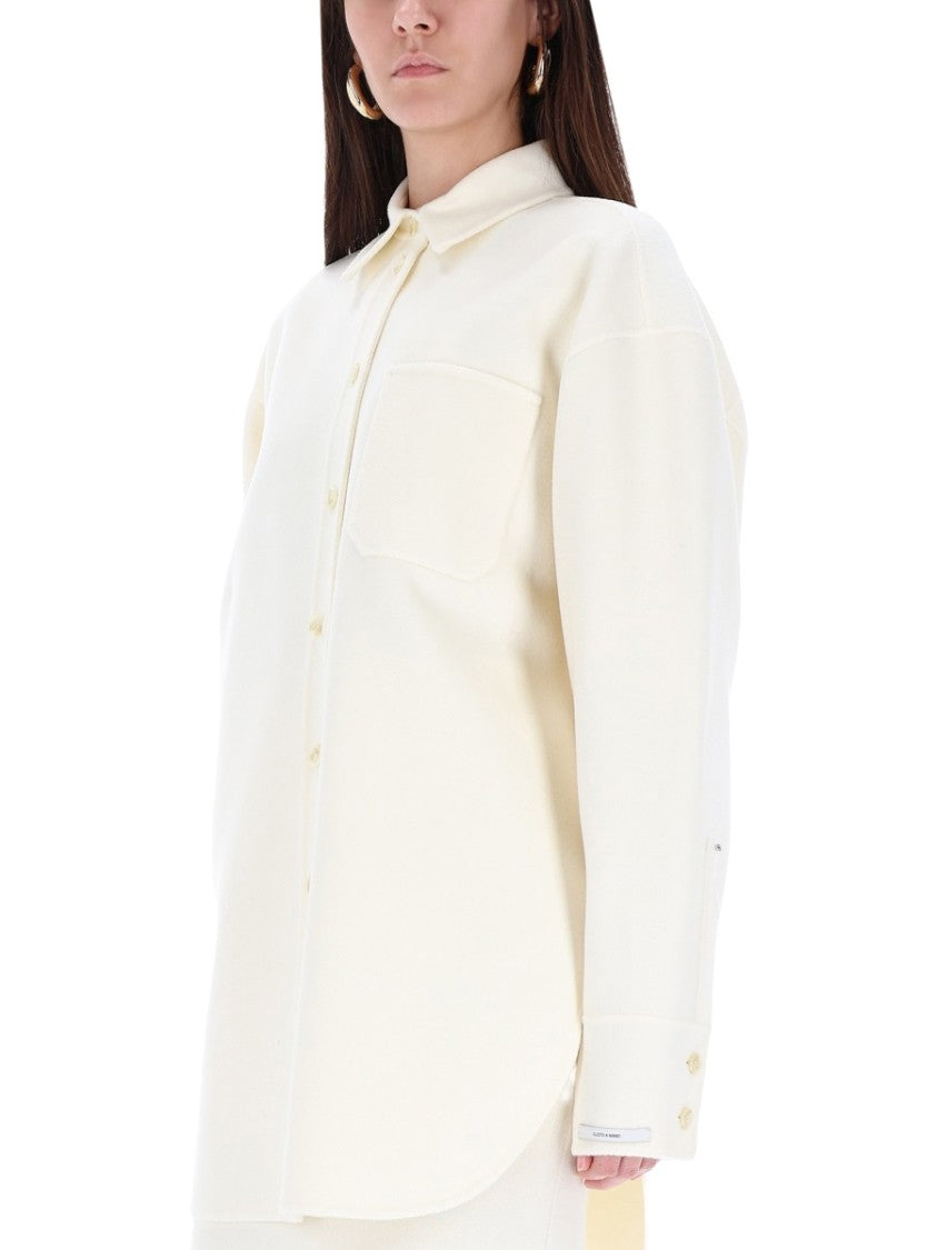 Sportmax Relaxed Virgin Wool Oversized Shirt