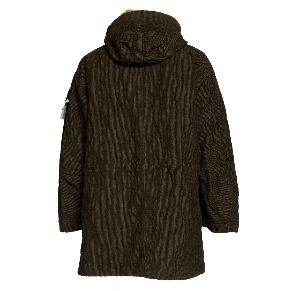 Stone Island Military Green Wrinkled Corduroy Parka