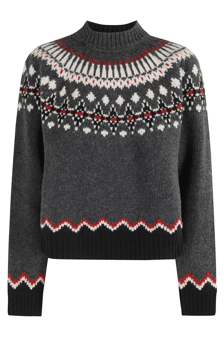Alanui Round Neck Jacquard Knit Sweater