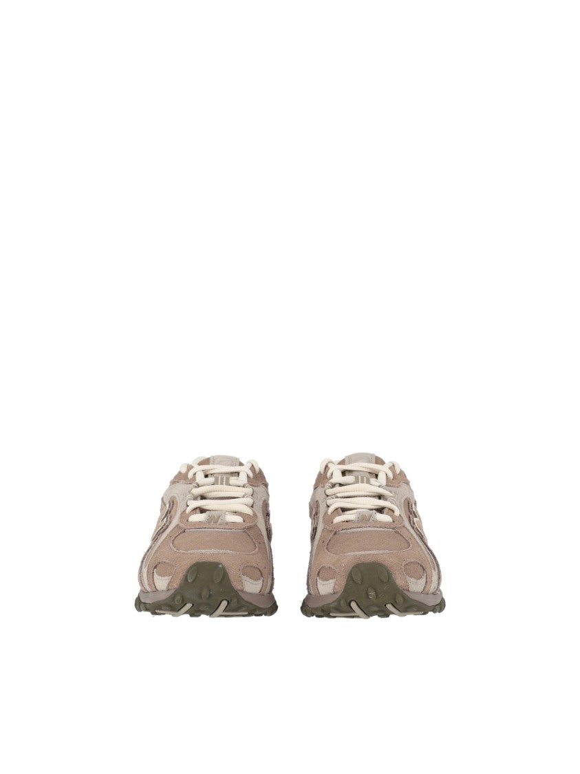New Balance Green Suede Mesh Low-Top Sneakers