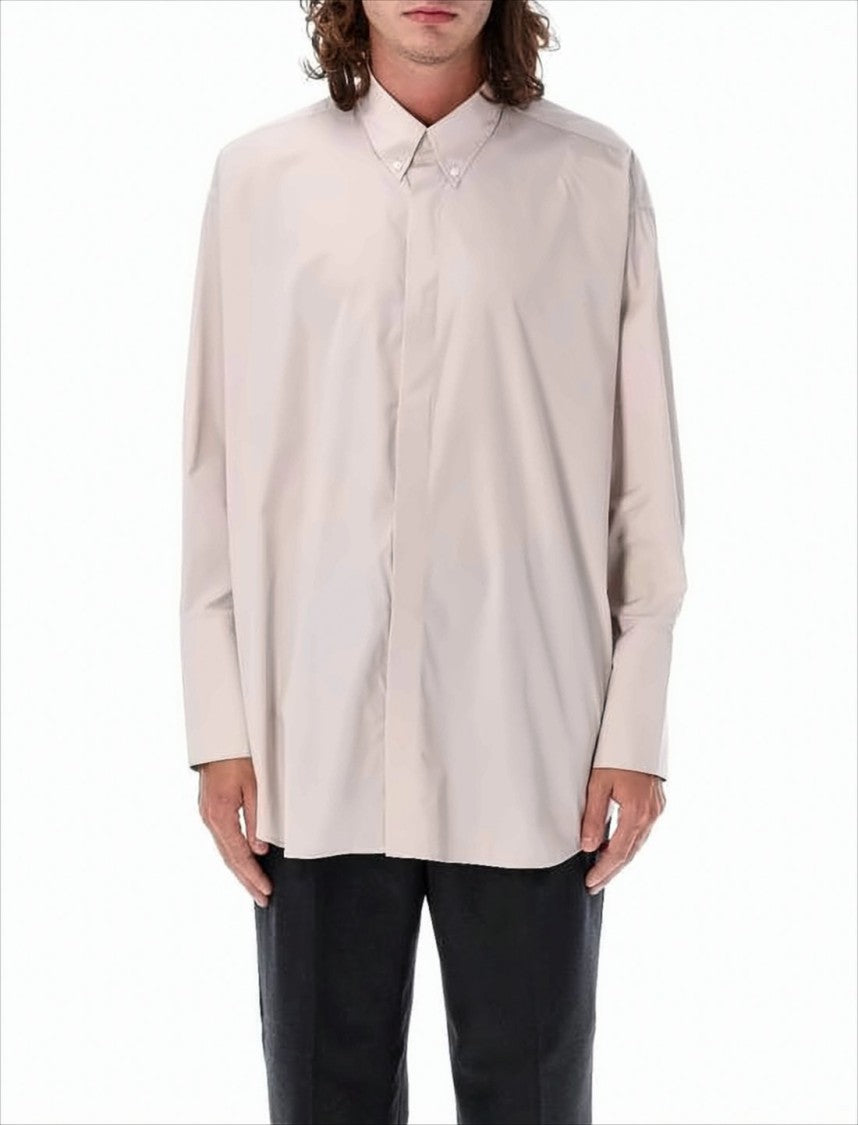 Ami Paris Long-Sleeve Casual Shirt With Button-Down Collar