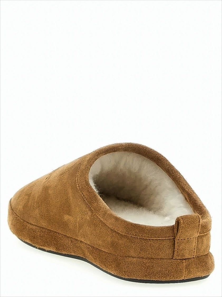 Balenciaga Suede Slip-On Mule Slipper With Plush Interior