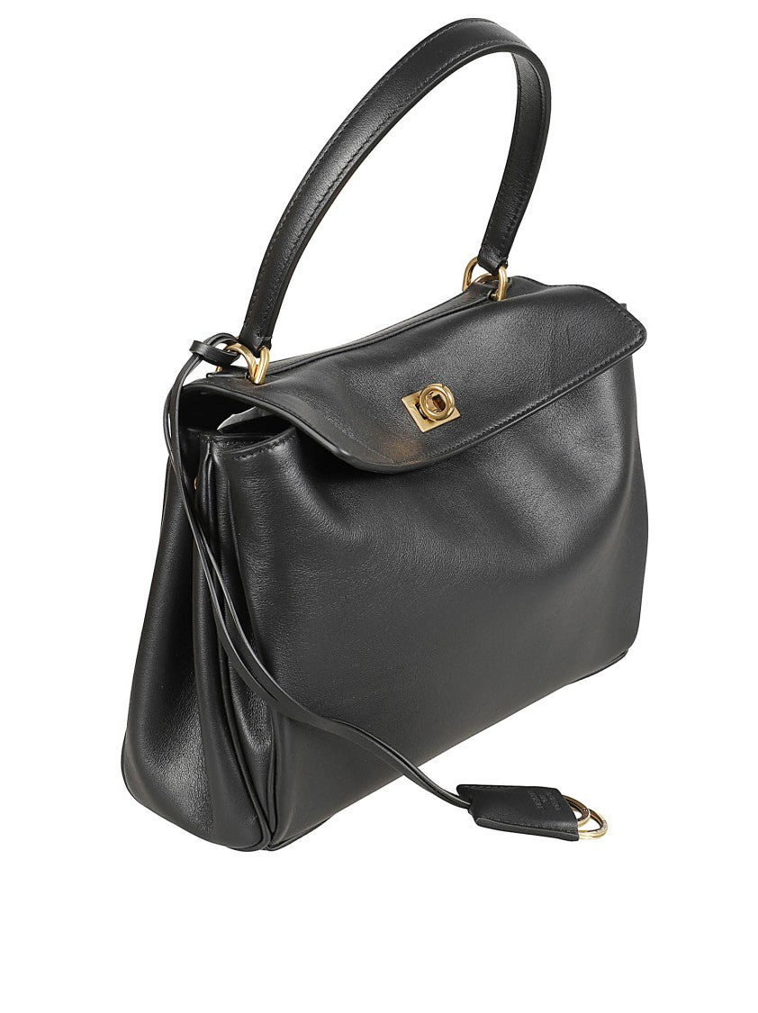 Balenciaga Smooth Grain Leather Handbag With Detachable Strap
