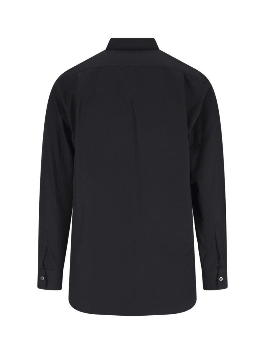 Comme Des Garçons Black Heart Patch Cotton Button-Up Shirt