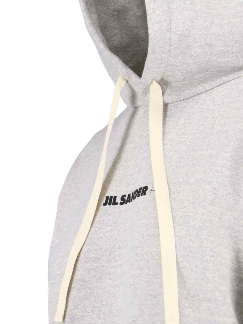 Jil Sander Relaxed Fit Light Grey Hoodie