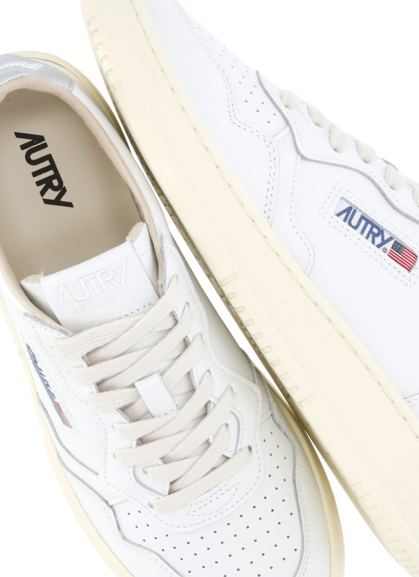 Autry White Medalist Low Leather Sneakers