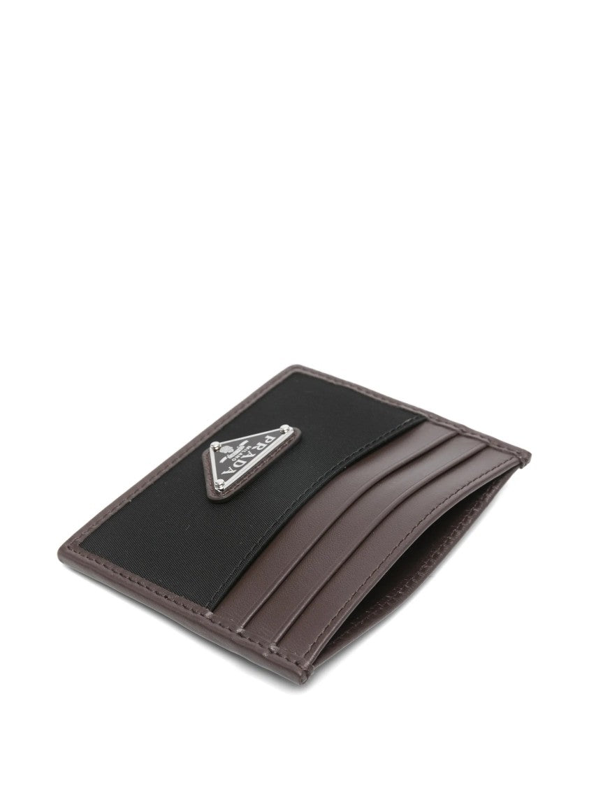Prada Dark Brown/Black Portacarte Credit Card Cases
