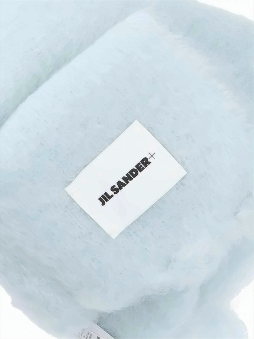 Jil Sander Pastel Blue Mohair And Wool Scarf