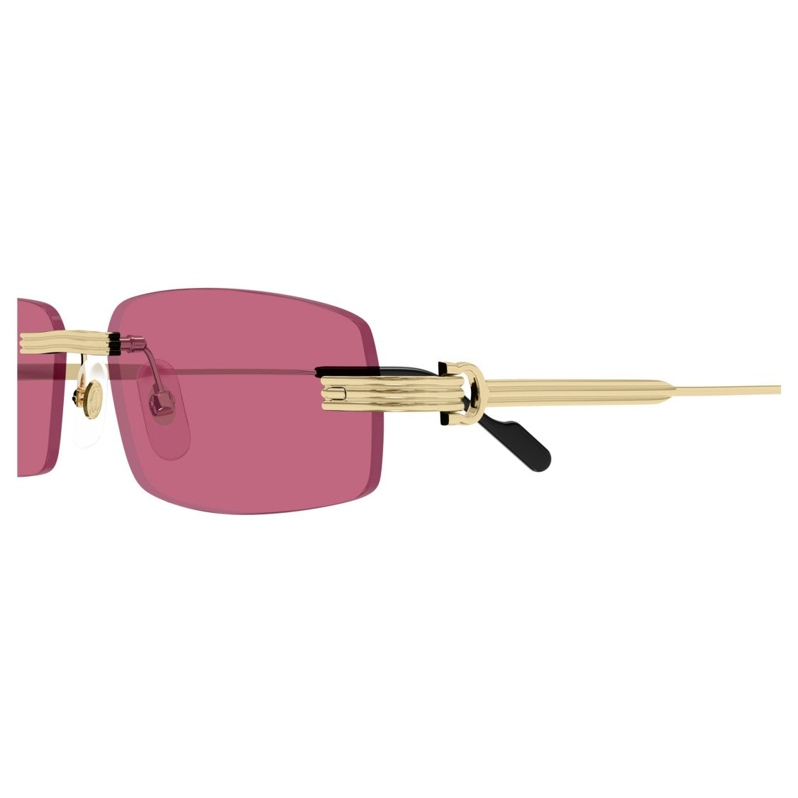 Cartier Ct0535s Rimless Sunglasses With Gold-Toned Detailing