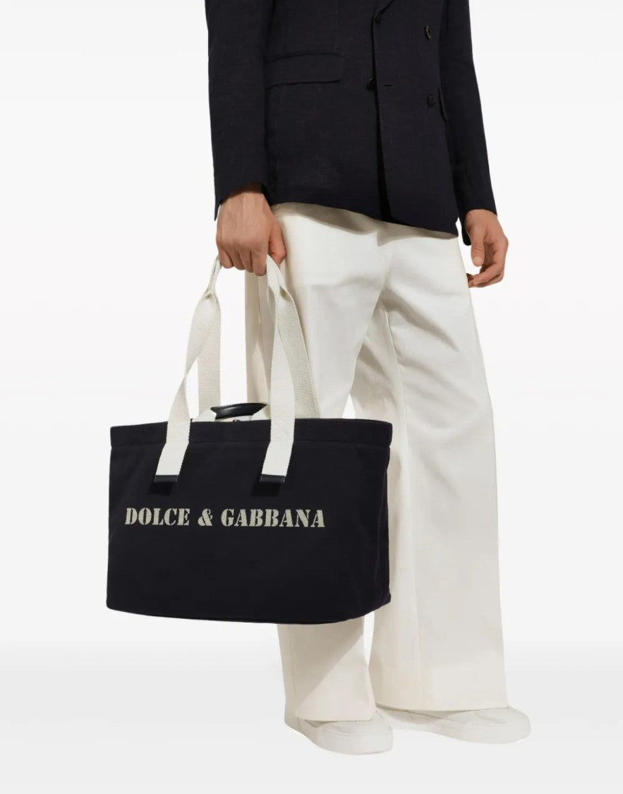 Dolce & Gabbana Logo Printed Shoulder Bag