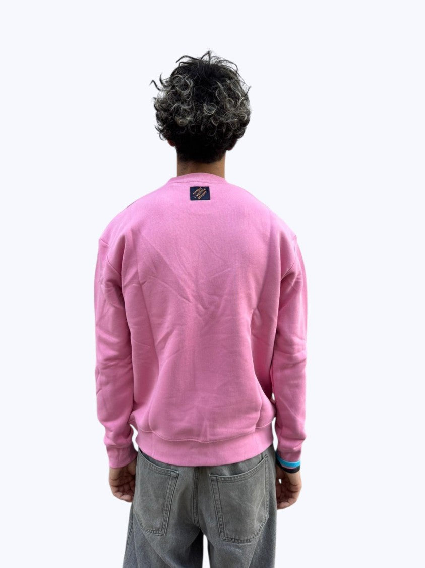 Louis Vuitton Pink Casual Sweatshirt With Cursive Design