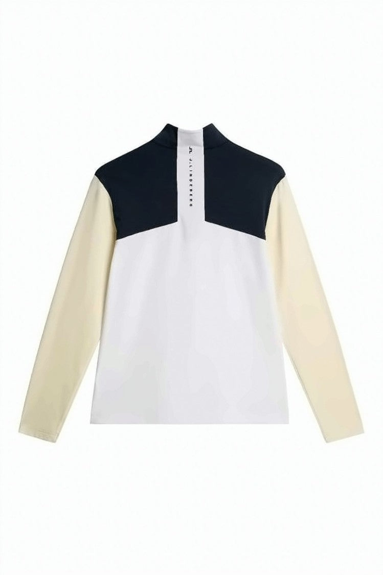 J Lindeberg Color-Block Long-Sleeve Top With High Collar